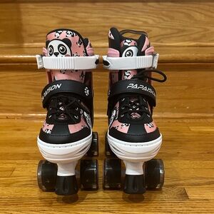 Pink Panda Roller Skates